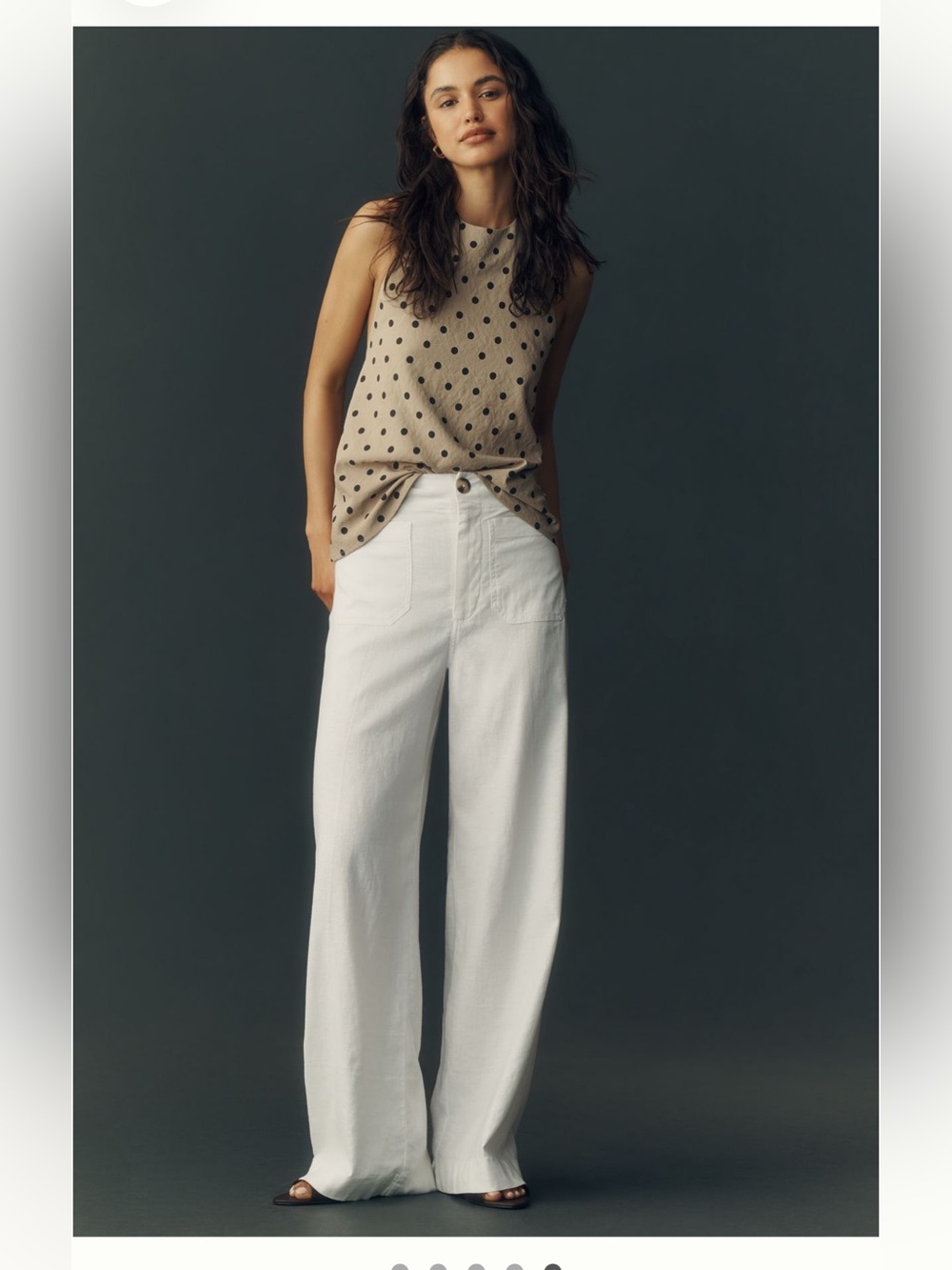 New with tags Anthropologie Maeve Colette White linen Blend Pants.